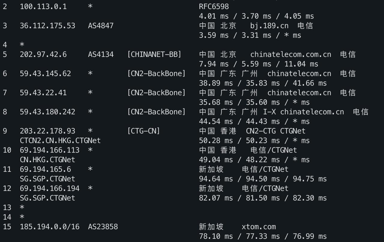 IPv4 去程路由 3